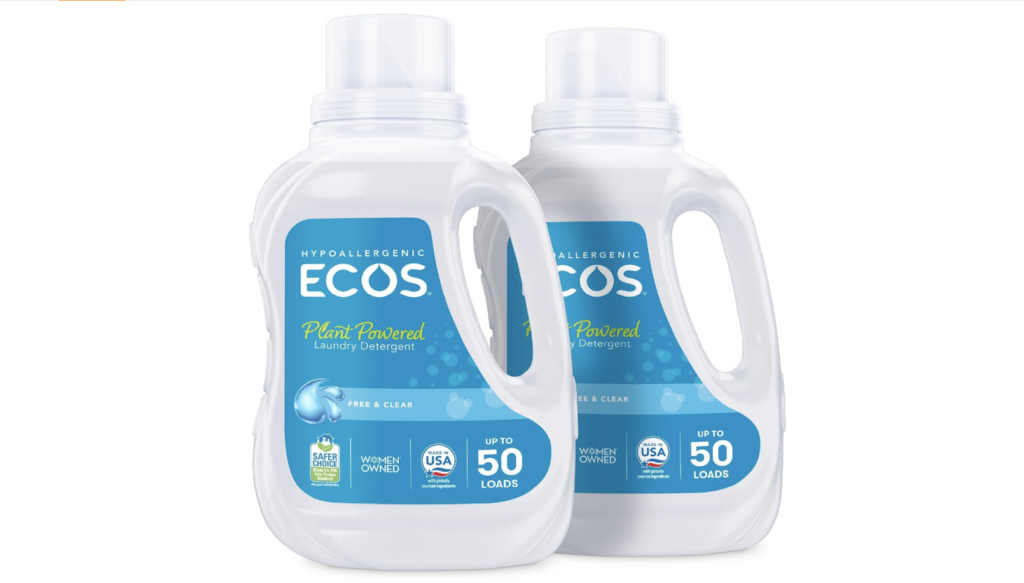 How often should you wash your sheets? Ecos fragrance-free laundry detergent